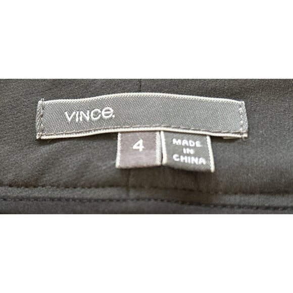 VINCE Strait Leg Trousers Preppy Gray Brown Pockets Size 4 - Picture 4 of 5